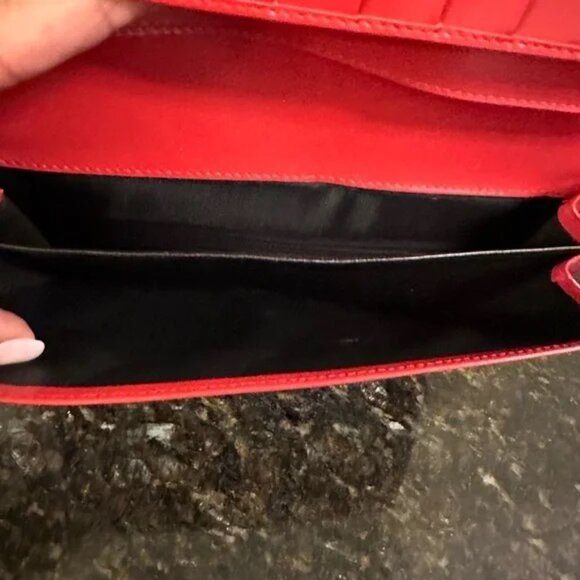 Gucci Patent Leather Long Wallet Red w/ Silver Hardware - Picture 5 of 13